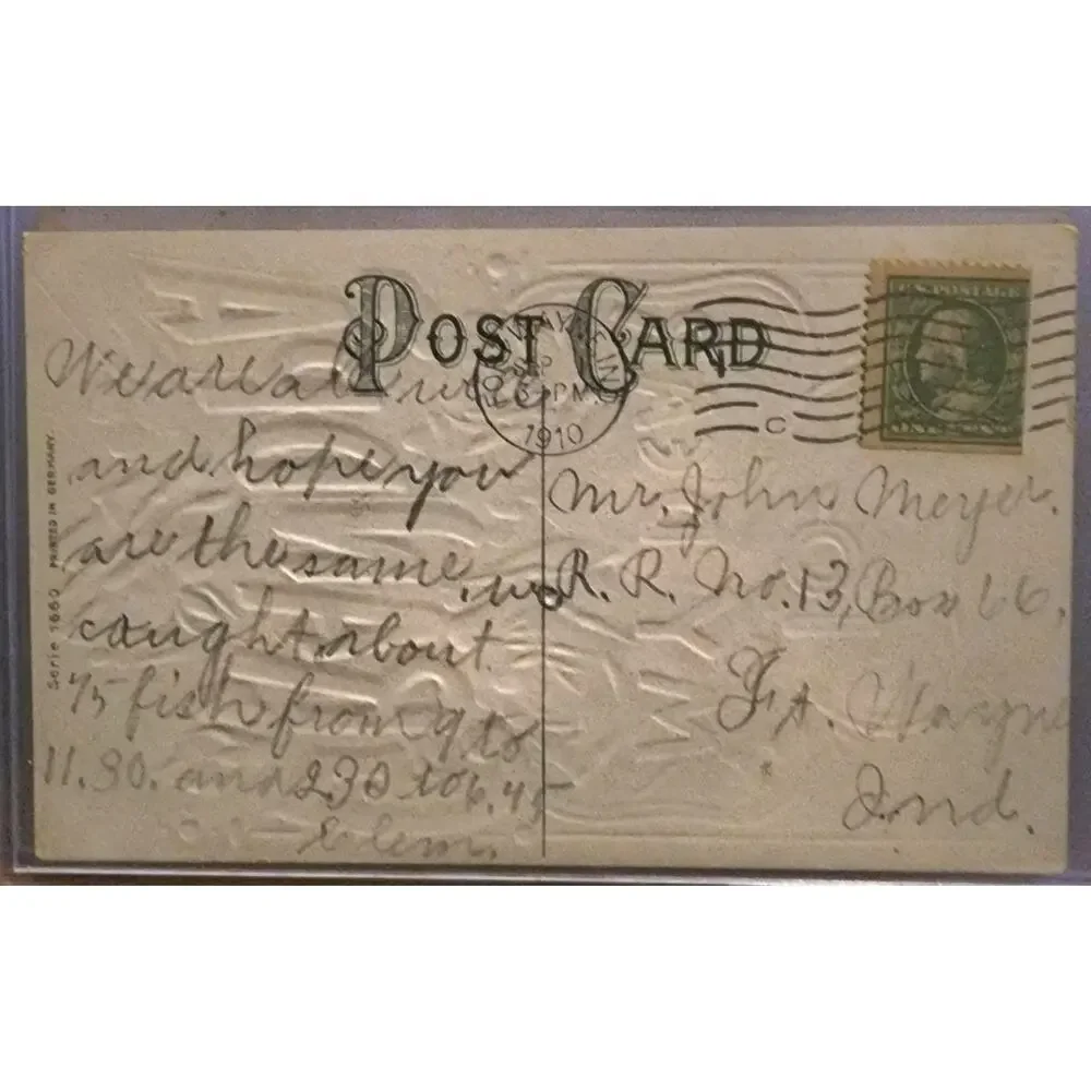 Lot Of Four Vintage Antique Embossed Postcards Flowers Brother Grandma Grandpa